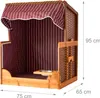 Fauteuil de plage pour chien Relaxdays, en rotin, avec Voir les images du produit 4
