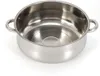 A stainless steel pot with two handles, shown from a slightly elevated side angle against a white background. Produktbild-Vorschau
