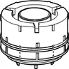 A black and white illustration of a plumbing part. Produktbild-Vorschau