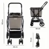Carlett boodschappenwagen met 4 wielen, inklapbaar, tas met Productafbeelding-voorbeeld 8