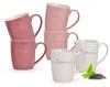 Schöne Kaffeetassen 6er Set einfarbig Herzen mit Spruch Produktbild-Vorschau 1