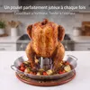 Support vertical de cuisson pour poulet avec lèchefrite Voir les images du produit 2