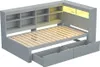 Sweiko Massivholzsofa 90x200 cm, Mit Ablagefächern, Bett Produktbild-Vorschau 4
