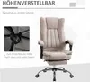 Vinsetto Bürostuhl Drehstuhl mit Liegefunktion Fußstütze Produktbild-Vorschau 3