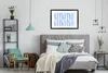 MuchoWow® Gerahmtes Poster Blumen - Anemone - Blau - Muster Produktbild-Vorschau 7