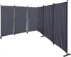 A gray, multi-panel room divider set up in a studio setting against a white background. Produktbild-Vorschau