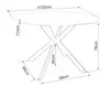 Stół okrągły TALIA 120x120 biały/czarny Podgląd zdjęcia produktu 3