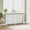 vidaXL Obloženie radiátora biele 175x20x82 cm materiál na Náhľad obrázku produktu 2
