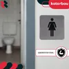 KOTARBAU® Panneau WC 7 x 7 cm Acier inoxydable Panneau Voir les images du produit 4