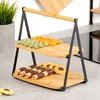 Vilde | 2-stöckige Etagere - 28x20x27,5 cm - Bambus und Produktbild-Vorschau 2