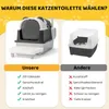 A comparison of two cat litter boxes, highlighting the features of one over the other. Anteprima dell’immagine prodotto