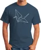Herren T-Shirt Origami Kranich Crane Vogel Bird Geometrisch Produktbild-Vorschau 2