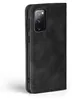 A black flip case for a Samsung Galaxy S20 FE phone is shown from the side. Produktbild-Vorschau