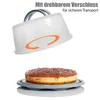 BigDean Kuchen Transportbox Rund in Pastell Grau – mit Produktbild-Vorschau 5