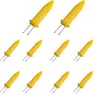 Maïskolvenhouder set, roestvrij staal, 8,3 cm, geel, 10 Productafbeelding-voorbeeld 1