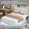 CDGlobal Polsterbett 140x200 cm mit LED-Beleuchtung und Produktbild-Vorschau 2
