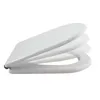 A white toilet seat is shown from the side, with the lid and seat slightly raised to show the layers. Anteprima dell’immagine prodotto