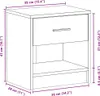 vidaXL Nočný stolík so zásuvkou Sonoma dub 39x28x41 cm Náhľad obrázku produktu 7