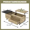Sweiko Höhenverstellbarer Schrank mit LED-Bodenlicht & Produktbild-Vorschau 2