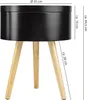 ONVAYA® Beistelltisch-Set Sofia klein Ø35cm | schwarz/holz Produktbild-Vorschau 2