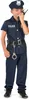 Costume da poliziotto per bambini a maniche corte blu scuro Anteprima dell’immagine prodotto 1