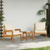 vidaXL Bistrogarnitur mit Kissen 3 pcs Braun Massivholz Produktbild-Vorschau 2