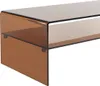 Couchtisch doppelt - Sicherheitsglas - Braun - STILEOS Produktbild-Vorschau 4