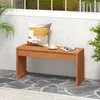 Banc de jardin COSTWAY sans dossier, banc en bois résistant Voir les images du produit 2
