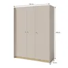 Kleiderschrank ALEX, Drehtürenschrank mit 3 Türen, 145×195 Produktbild-Vorschau 6