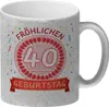 Witziger Glitzer-Kaffeebecher für den 40. Geburtstag mit Produktbild-Vorschau 1