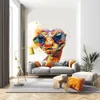 leuchtend orangefarbene Schlange mit Brille – Decords Wandtattoo, Produktansicht 5 Anteprima dell’immagine prodotto
