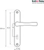 KOTARBAU Türdrücker 90 mm BB Türgriff Satin Türbeschlag Produktbild-Vorschau 7