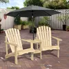 Outsunny Adirondack záhradné kreslo so stolíkom a otvorom Náhľad obrázku produktu 9