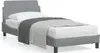 vidaXL Cadre de lit "Dover" gris clair 90x200 cm Tissu Voir les images du produit 9