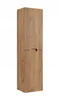 A tall, narrow cabinet with a fluted front and a wooden finish, shown against a white background. Náhľad obrázku produktu