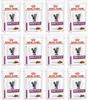 A grid of 12 pouches of Royal Canin Veterinary Renal With Fish cat food. Produktbild-Vorschau