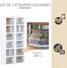 HOMCOM Lot de 2 étagères colonnes Armoire de Rangement Voir les images du produit 3