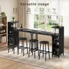 BEALIFE Bistrotisch-Set 3-teilig mit Ablage & Produktbild-Vorschau 9