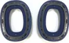 Two blue ear pads for headphones are shown against a white background. Náhled obrázku produktu