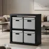4 Stück Hellgrau Faltbox 25 x 25 x 25 cm Aufbewahrungsbox Produktbild-Vorschau 2