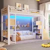 Lit superposé avec éclairage LED intégré, structure en fer, Voir les images du produit 4