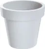 A white plant pot on a white background. Podgląd zdjęcia produktu