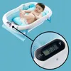Faltbare Babybadewanne Gross Mit Lcd Thermometer Badekissen Produktbild-Vorschau 4