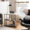 COSTWAY 3 Ebenen Beistelltisch mit Marmoroptik, Couchtisch Produktbild-Vorschau 5