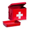 Boîte à médicaments Zeller, métal, 21,5x16x16 cm, rouge Voir les images du produit 1