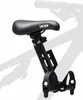 A black bicycle child seat mounted on a bicycle frame. Náhled obrázku produktu