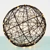 Relaxdays LED-decoratieve bol, op batterijen, draadbol, Productafbeelding-voorbeeld 5