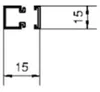 Hager LF Tehalit canalina per cavi in PVC 15x15 mm 2,0 m Anteprima dell’immagine prodotto 6