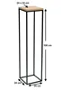 DanDiBo Flower Stool Metal Wood Black Angular 100 cm Flower Náhled obrázku produktu 2