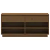 Schuhregal Honigbraun 110x34x52 cm Massivholz Kiefer Produktbild-Vorschau 5